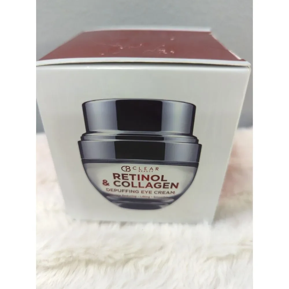 CLEAR BEAUTY Retinol & Collagen Depuffing Eye Cream‎ 1.01 fl oz New